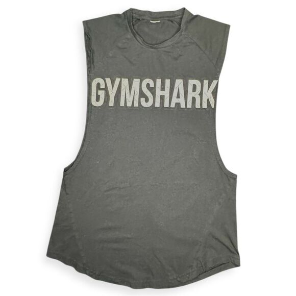 GYMSHARK Men’s Black Bold Drop Armhole Training Tank Top Size Medium - Picture 2 of 4